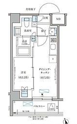 都営大江戸線 本郷三丁目駅 徒歩7分の賃貸マンション 6階1DKの間取り