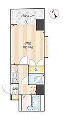 東京メトロ東西線 早稲田駅 徒歩8分の賃貸マンション 2階1Kの間取り