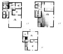 東京メトロ丸ノ内線 四谷三丁目駅 徒歩7分の賃貸一戸建て 1階3LDKの間取り