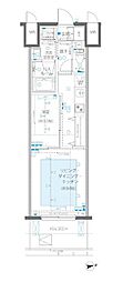 東京メトロ丸ノ内線 新宿御苑前駅 徒歩8分の賃貸マンション 4階1LDKの間取り