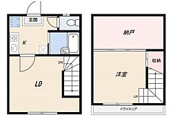 JR総武線 四ツ谷駅 徒歩9分の賃貸アパート 1階1SLDKの間取り