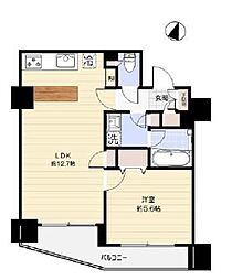 東京メトロ半蔵門線 神保町駅 徒歩3分の賃貸マンション 12階1LDKの間取り