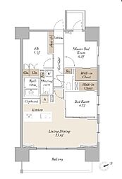 ライトテラス新宿御苑 2SLDKの間取図画像