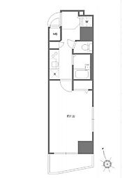 東京メトロ丸ノ内線 御茶ノ水駅 徒歩6分の賃貸マンション 6階1Kの間取り