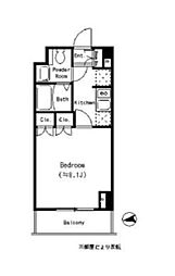 都営新宿線 曙橋駅 徒歩4分の賃貸マンション 3階ワンルームの間取り