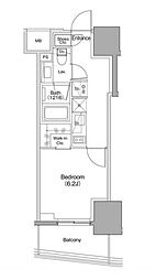 都営大江戸線 本郷三丁目駅 徒歩2分の賃貸マンション 9階1Kの間取り