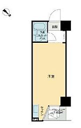 東京メトロ千代田線 赤坂駅 徒歩5分の賃貸マンション 3階ワンルームの間取り