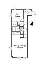 東京メトロ有楽町線 護国寺駅 徒歩7分の賃貸マンション 4階1LDKの間取り