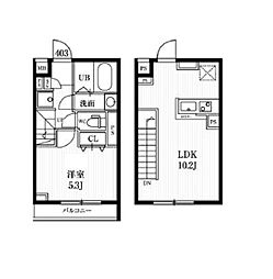 都営大江戸線 飯田橋駅 徒歩8分の賃貸マンション 4階1LDKの間取り