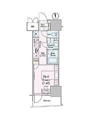 東京メトロ丸ノ内線 四谷三丁目駅 徒歩4分の賃貸マンション 12階1Kの間取り