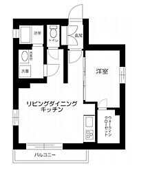 都営三田線 白山駅 徒歩1分の賃貸マンション 3階1LDKの間取り