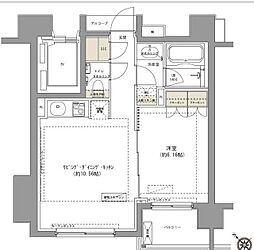 東京メトロ千代田線 赤坂駅 徒歩4分の賃貸マンション 7階1LDKの間取り