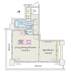 間取図画像 1LDK