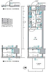 セントラルプレイス新宿御苑前 1Kの間取図画像