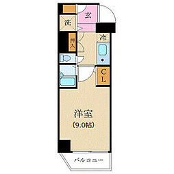カスタリア新宿 1DKの間取図画像