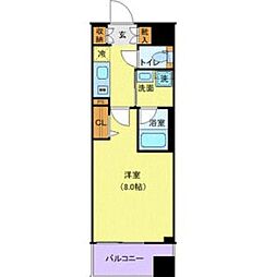メイクスデザイン新宿 1Kの間取図画像