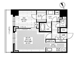 グランドコンシェルジュ六本木 1LDKの間取図画像