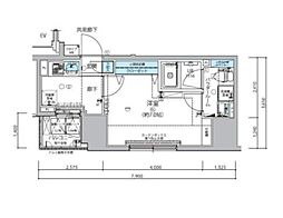 メインステージ信濃町 1Kの間取図画像