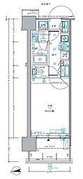セントラルプレイス新宿御苑前 1Kの間取図画像