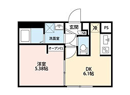 文京区大塚2丁目マンション 1DKの間取図画像