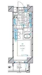 ドムス・スタイル神楽坂 1Kの間取図画像