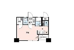 メインステージ六本木 1Kの間取図画像