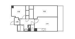 サニーヒル忍ケ丘 2LDKの間取図画像