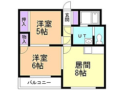間取図画像 2LDK