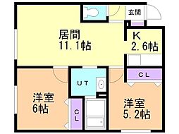 間取図画像 2LDK