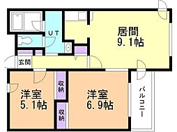 間取図画像 2LDK