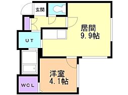 Ｐｒｉｍａｖｏｒｔａ 4階1LDKの間取り