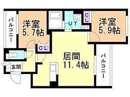 フレアテラス厚別 4階