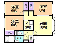 グレースパーク厚別北Ｄ 2階