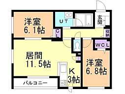 間取図画像 2LDK