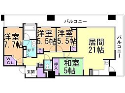 ライオンズひばりが丘フォレストフォート 4LDKの間取図画像