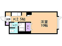 藤井ビルひばりが丘 1Kの間取図画像