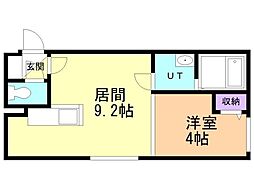 マリオットFビレッジ 1LDKの間取図画像