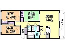 パーク・ノヴァひばりが丘南 3LDKの間取図画像