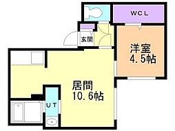 Alegria厚別中央 1LDKの間取図画像