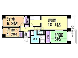ひばりが丘パーク・マンション3 3LDKの間取図画像