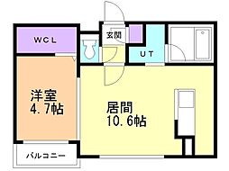 Fiorista新さっぽろ 1LDKの間取図画像
