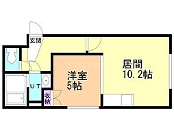 シュエットブランシュ 1LDKの間取図画像