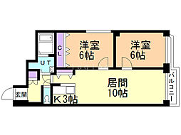 エクセラン20 2LDKの間取図画像