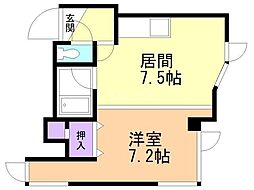アクトビル 1DKの間取図画像