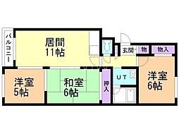 ハイグレード新札幌 3LDKの間取図画像