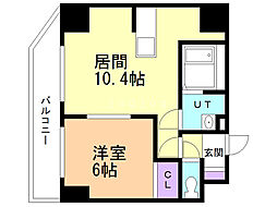 Ferio新札幌 1LDKの間取図画像