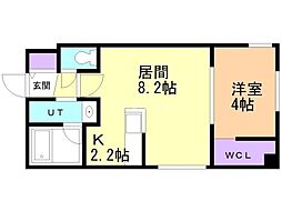 札幌市白石区南郷通15丁目南マンション 1LDKの間取図画像