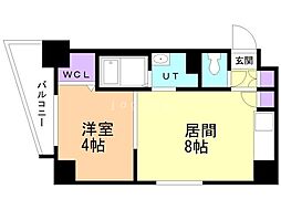クラッセひばりが丘 1LDKの間取図画像