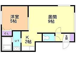 グランメールラ・ビレ 1LDKの間取図画像