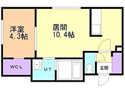 北広島市中央6丁目マンション 1LDKの間取図画像